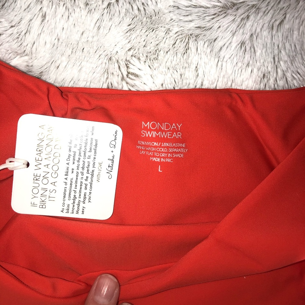 NWT Monday Swimwear Byron Bottom - Coral
